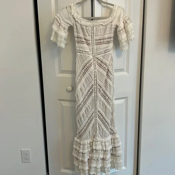 Cinq  Sept Women's Naya Off-The-Shoulder Lace Dress - Ivory - Size 0